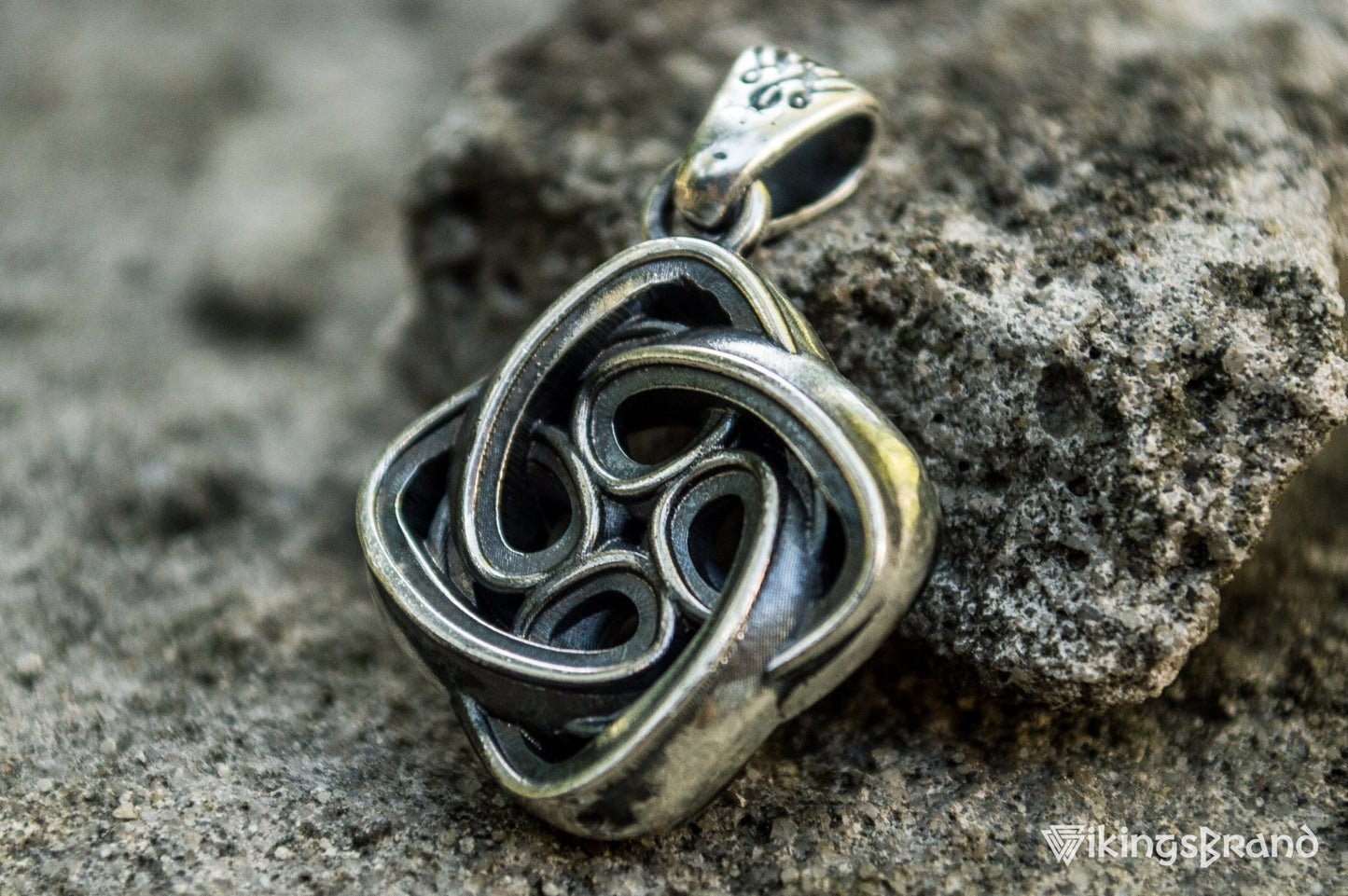 Celtic Vikings Knot Ornament Sterling Silver Pagan Pendant