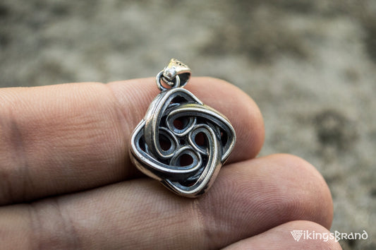 Celtic Vikings Knot Ornament Sterling Silver Pagan Pendant
