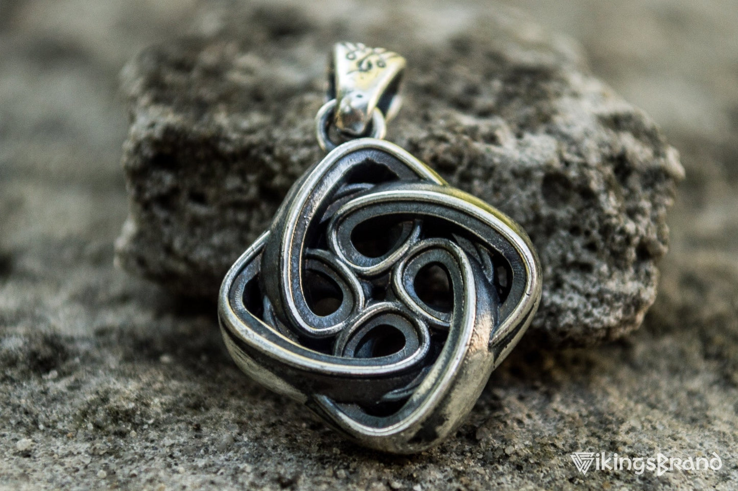 Celtic Vikings Knot Ornament Sterling Silver Pagan Pendant