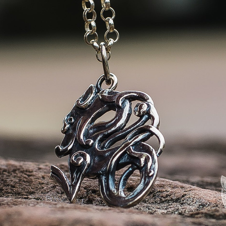 Celtic Wolf 925 Sterling Silver Pendant - VikingsBrand