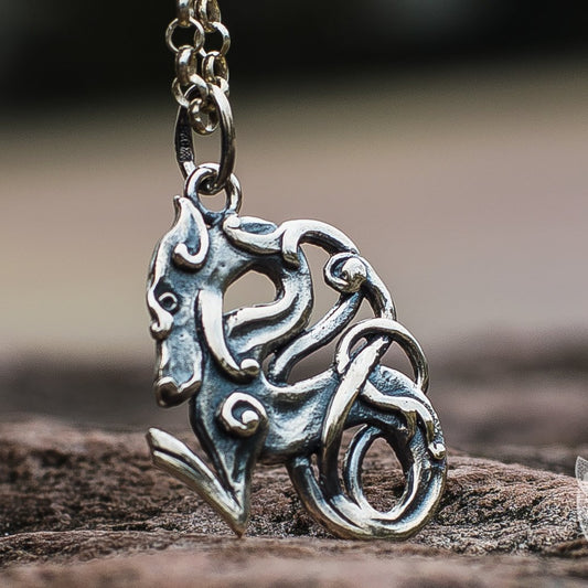 Celtic Wolf 925 Sterling Silver Pendant - VikingsBrand