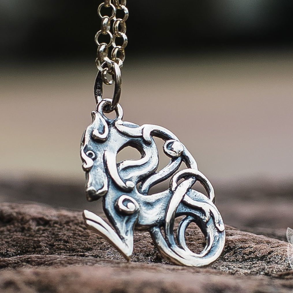 Celtic Wolf 925 Sterling Silver Pendant - VikingsBrand