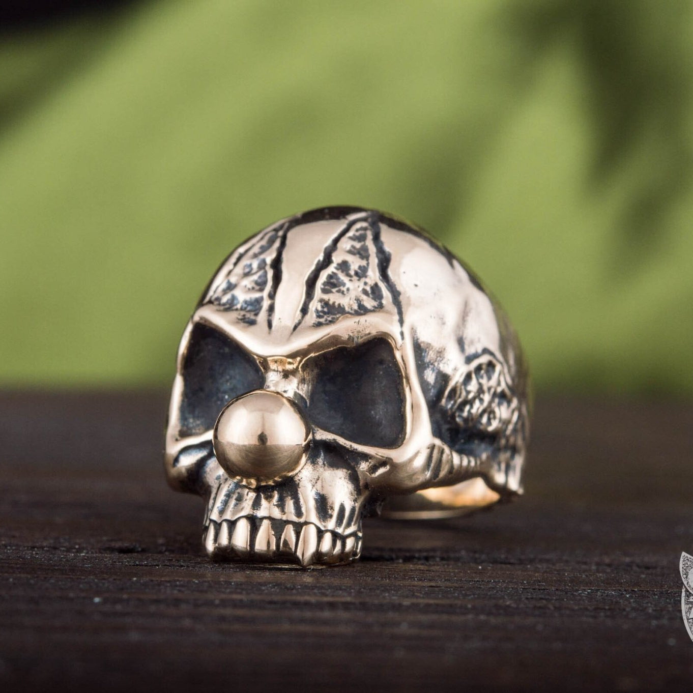 Clown Skull Bronze Ring