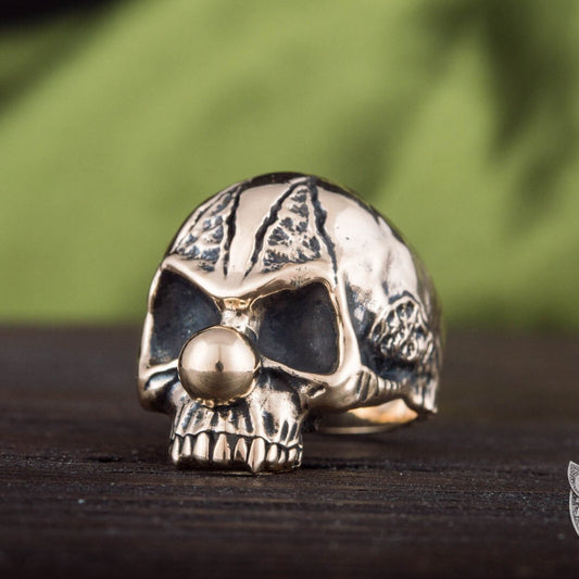 Clown Skull Bronze Ring