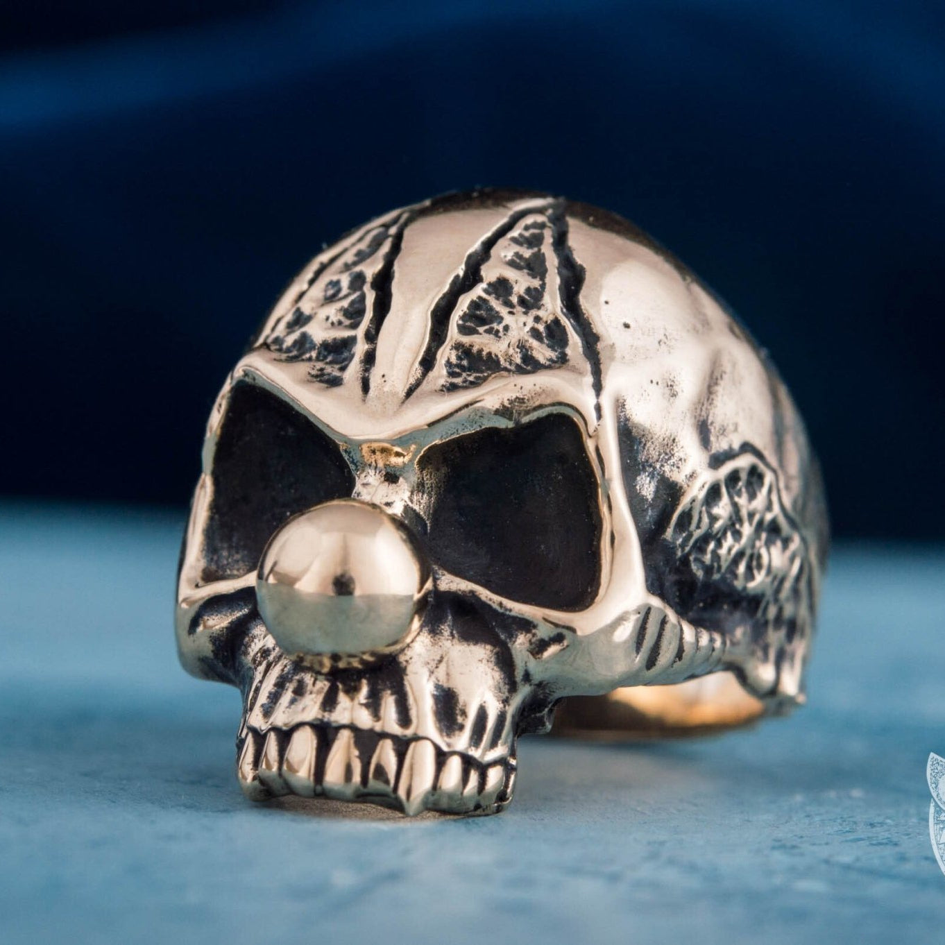 Clown Skull Bronze Ring