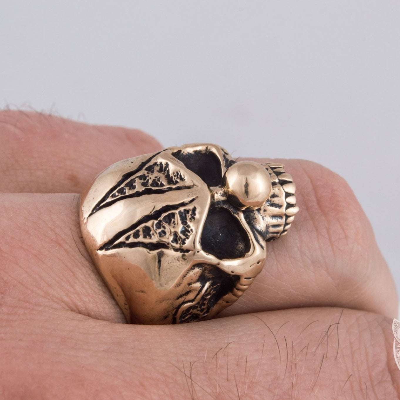 Clown Skull Bronze Ring