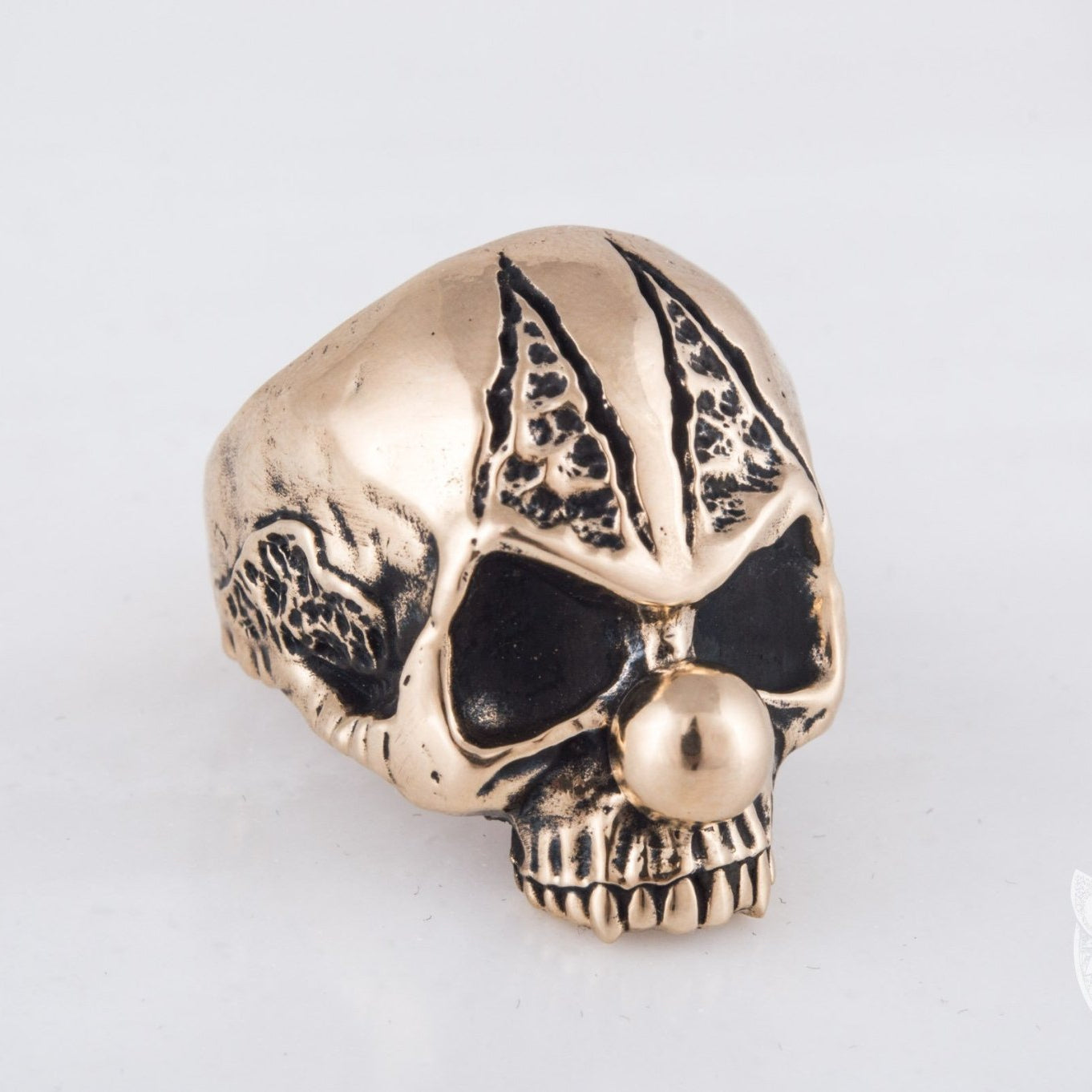 Clown Skull Bronze Ring