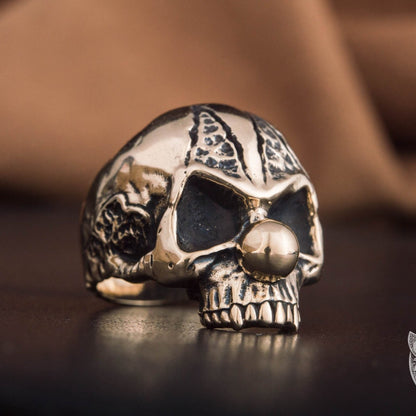 Clown Skull Bronze Ring