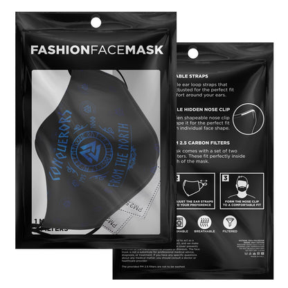 Conquerors From The North Blue Viking Face Mask Cover