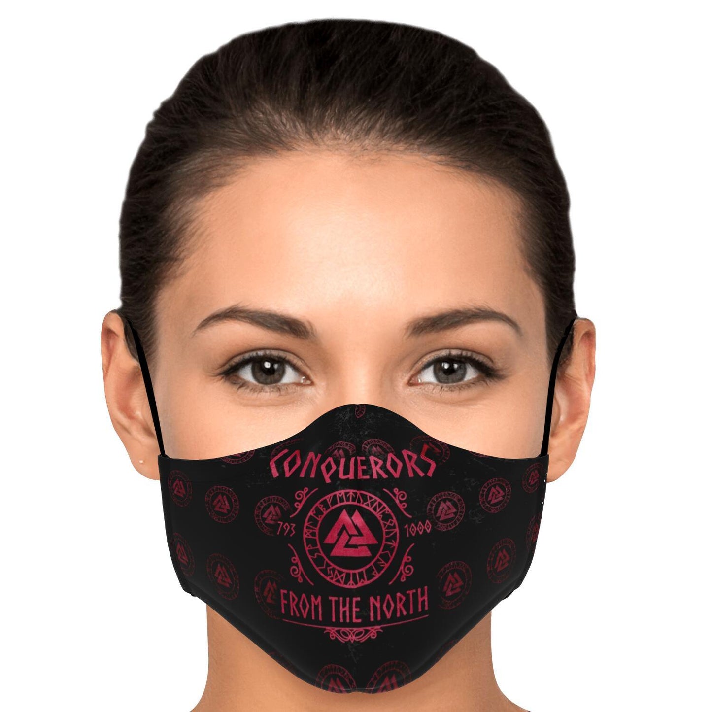 Conquerors From The North Pink Viking Face Mask Cover