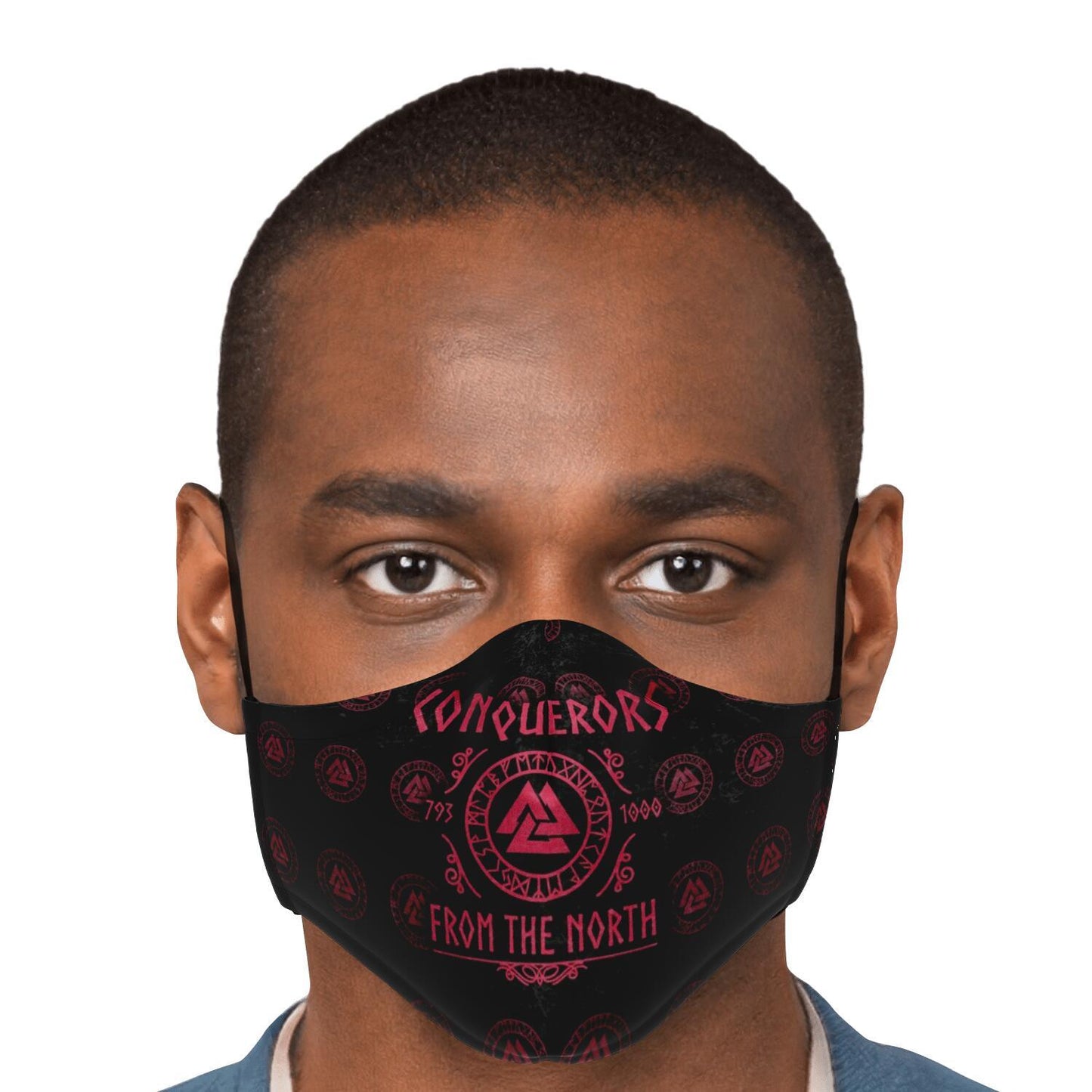 Conquerors From The North Pink Viking Face Mask Cover