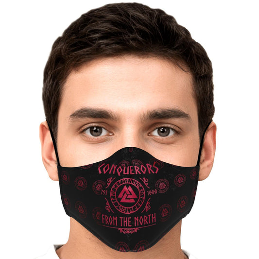 Conquerors From The North Pink Viking Face Mask Cover