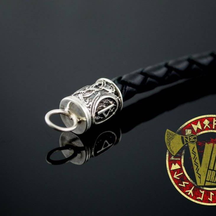 Crow Bracelet with Elder Futhark Rune - VikingsBrand