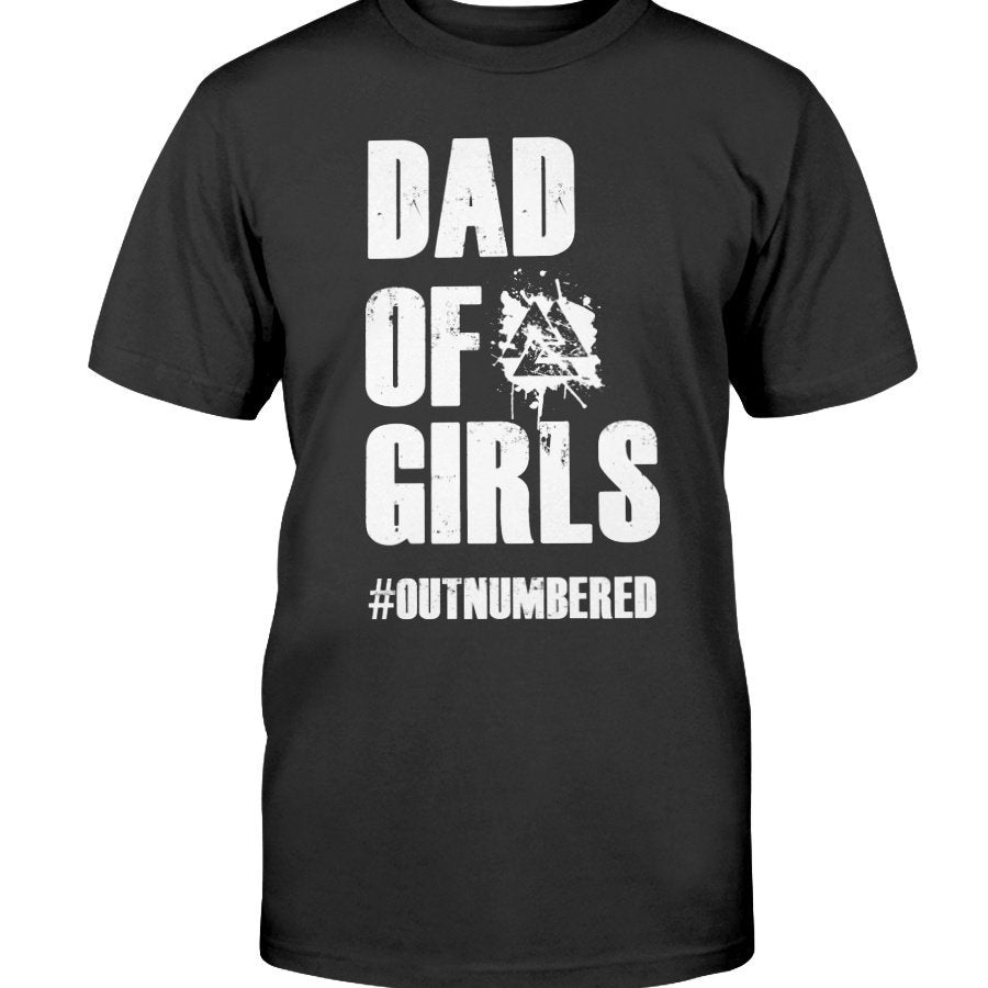Dad of Girls Classic Cotton T-Shirt - White Text