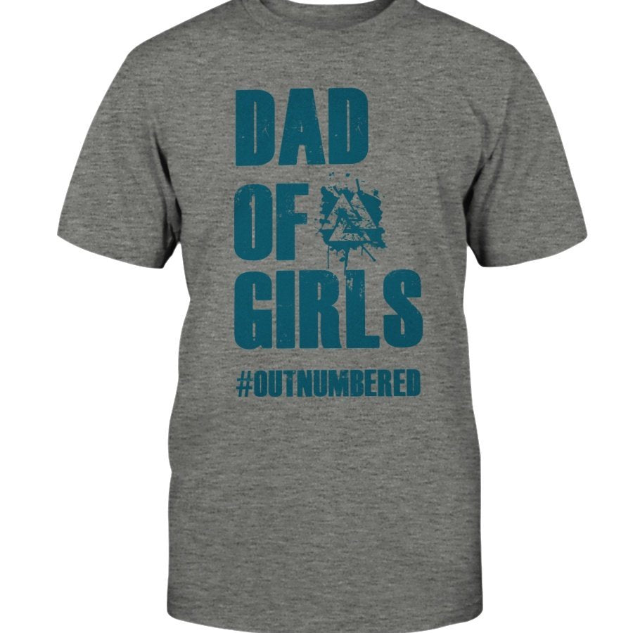 Dad of Girls Classic Cotton T-Shirt - Dark Green Text