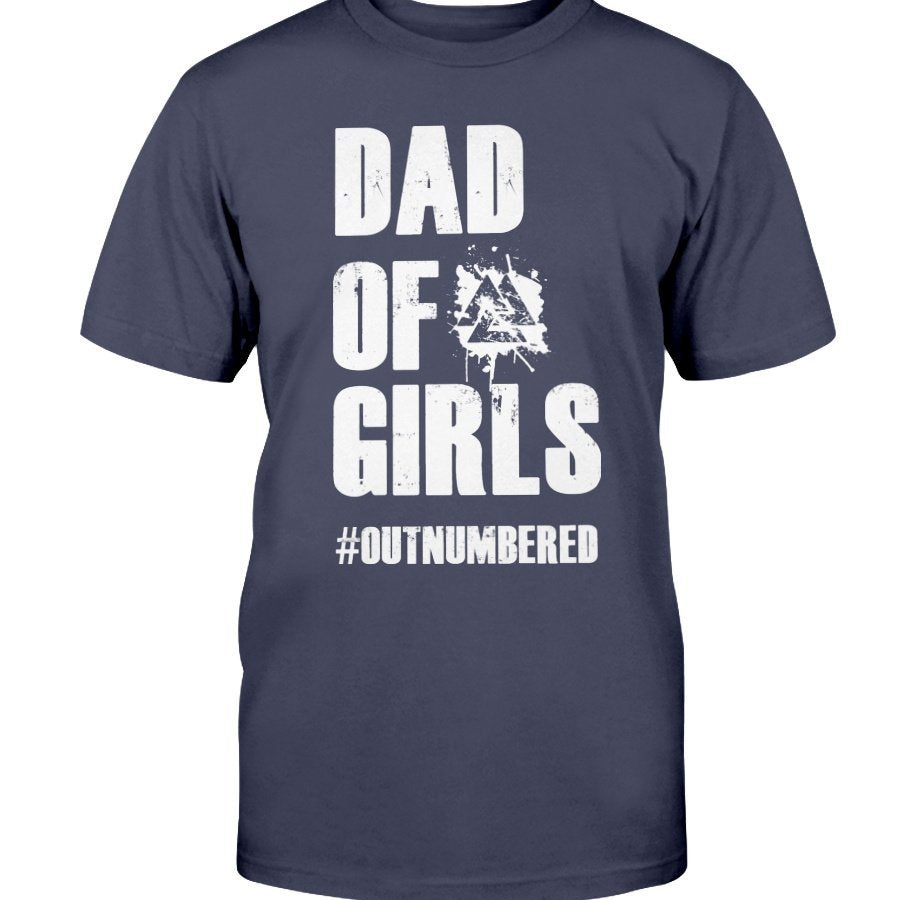Dad of Girls Classic Cotton T-Shirt - White Text