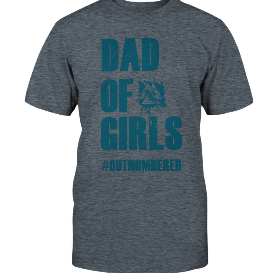 Dad of Girls Classic Cotton T-Shirt - Dark Green Text