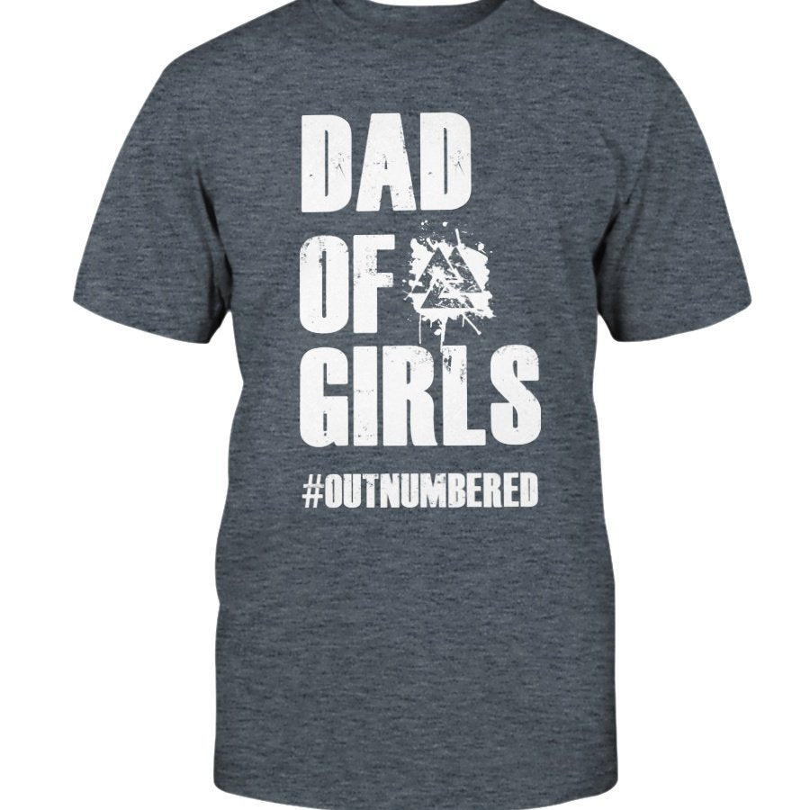 Dad of Girls Classic Cotton T-Shirt - White Text