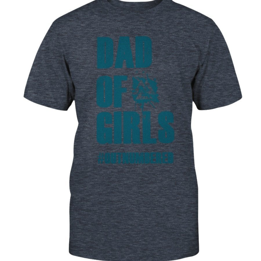 Dad of Girls Classic Cotton T-Shirt - Dark Green Text