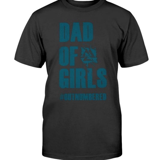 Dad of Girls Classic Cotton T-Shirt - Dark Green Text