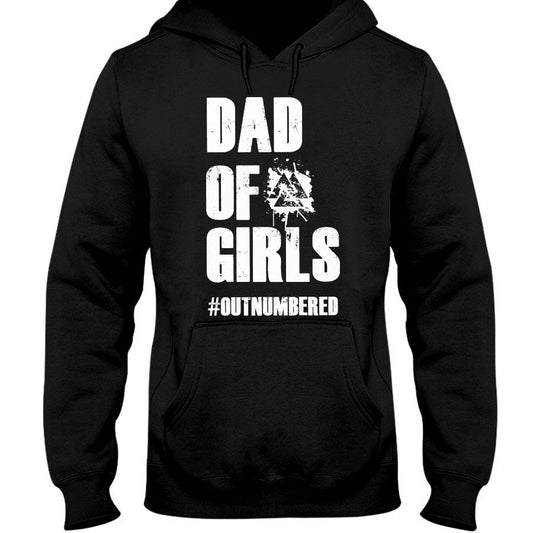 Dad of Girls Hoodie - White Text