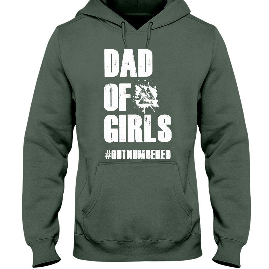 Dad of Girls Hoodie - White Text