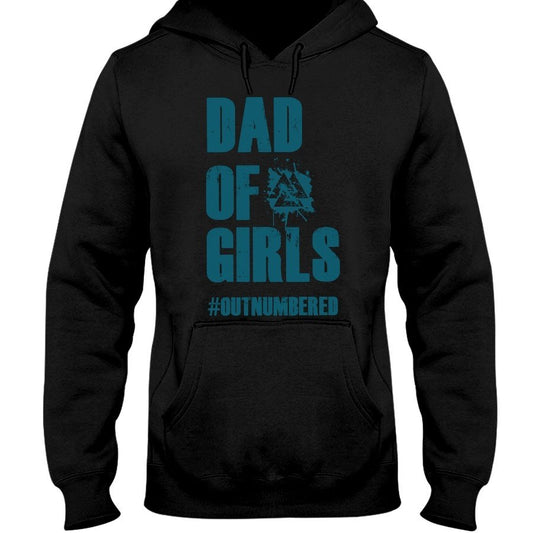Dad of Girls Hoodie - Blue Text