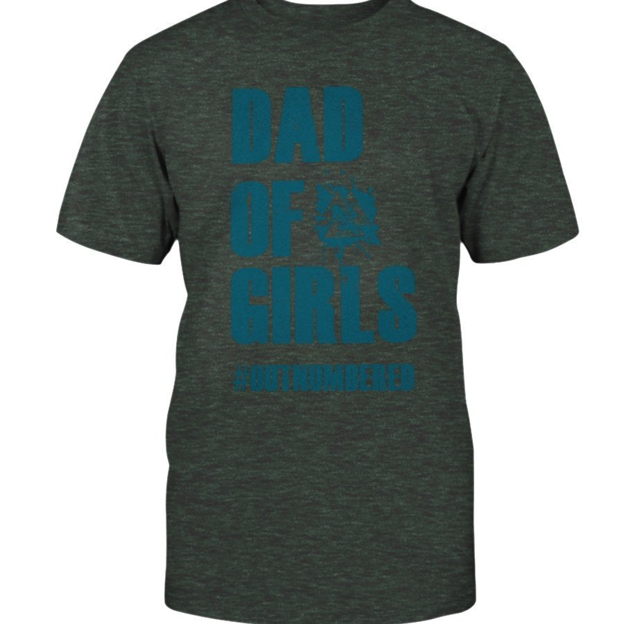 Dad of Girls Premium Fit T-Shirt - Blue Text
