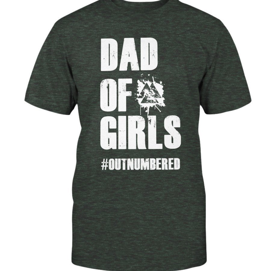Dad of Girls Premium Fit T-Shirt - White Text