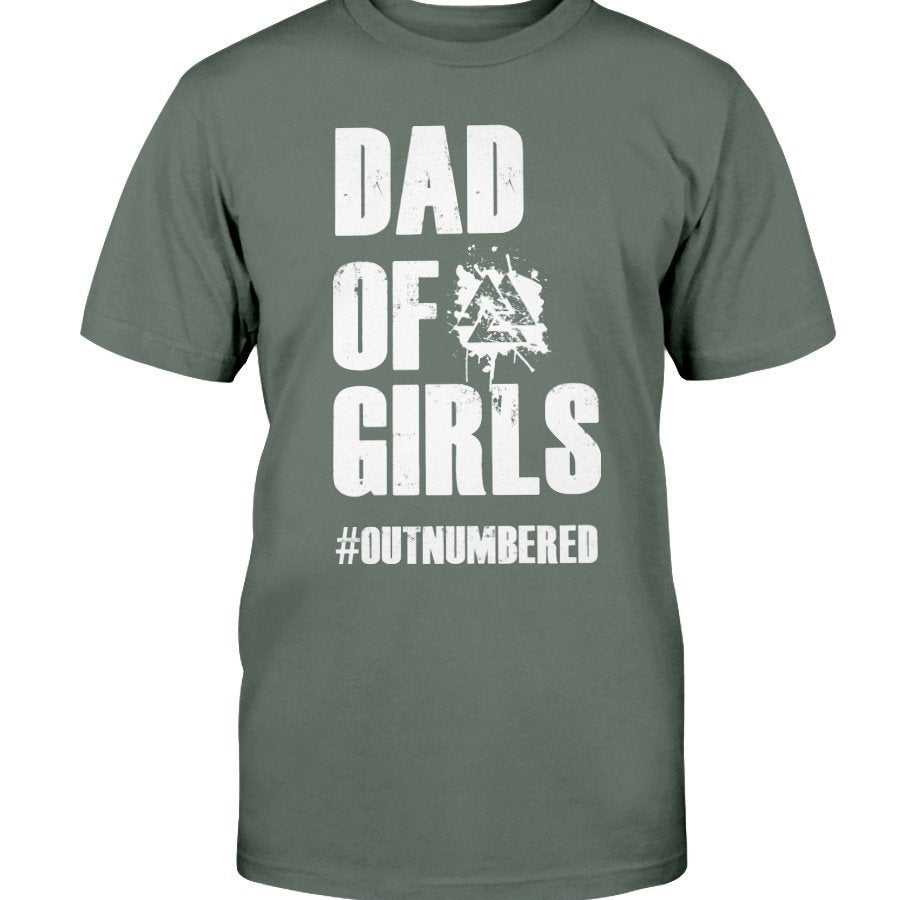 Dad of Girls Premium Fit T-Shirt - White Text