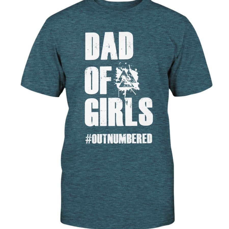 Dad of Girls Premium Fit T-Shirt - White Text