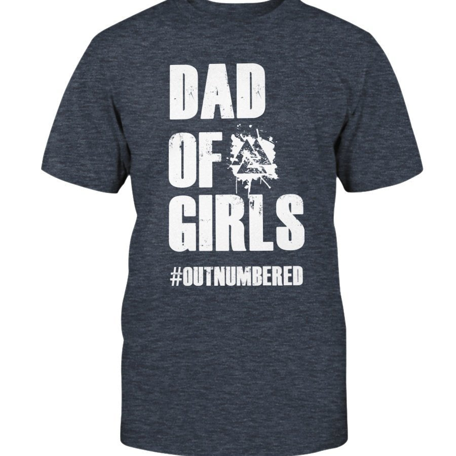 Dad of Girls Premium Fit T-Shirt - White Text