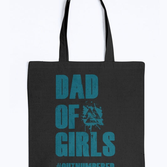 Dad of Girls Tote - Blue Text