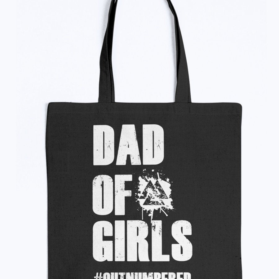 Dad of Girls Tote - White Text