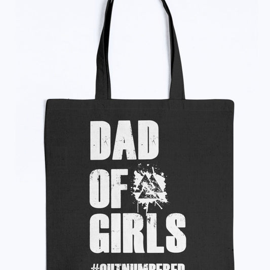 Dad of Girls Tote - White Text