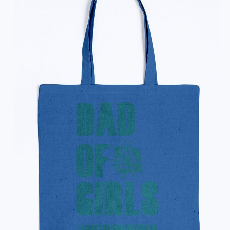 Dad of Girls Tote - Blue Text