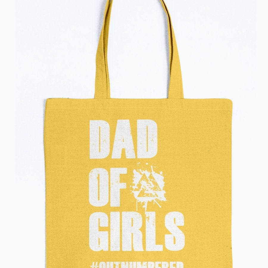 Dad of Girls Tote - White Text