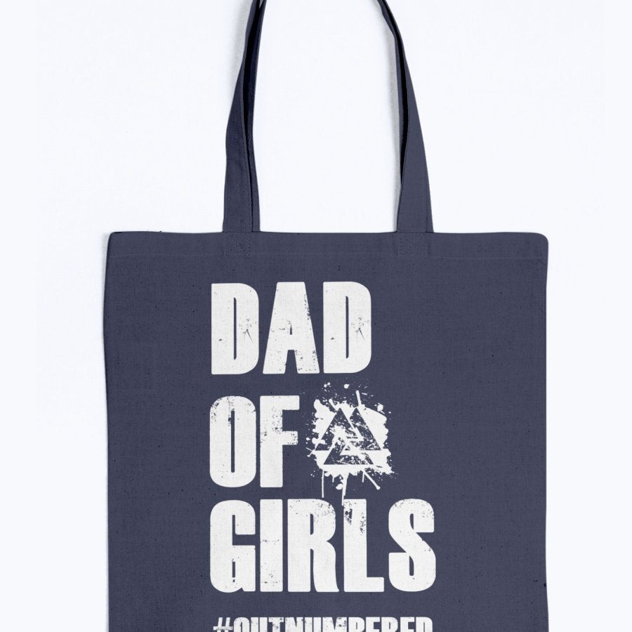 Dad of Girls Tote - White Text