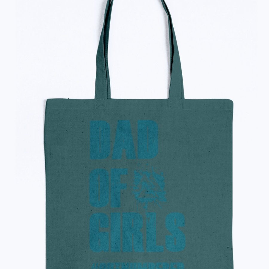 Dad of Girls Tote - Blue Text