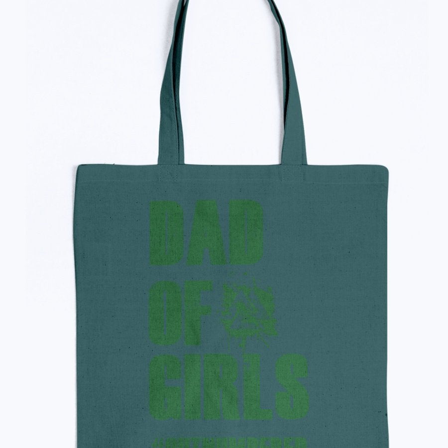 Dad of Girls Tote - Green Text