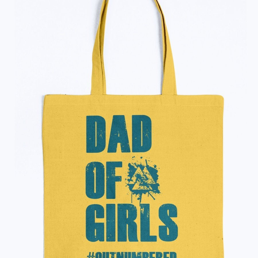 Dad of Girls Tote - Blue Text