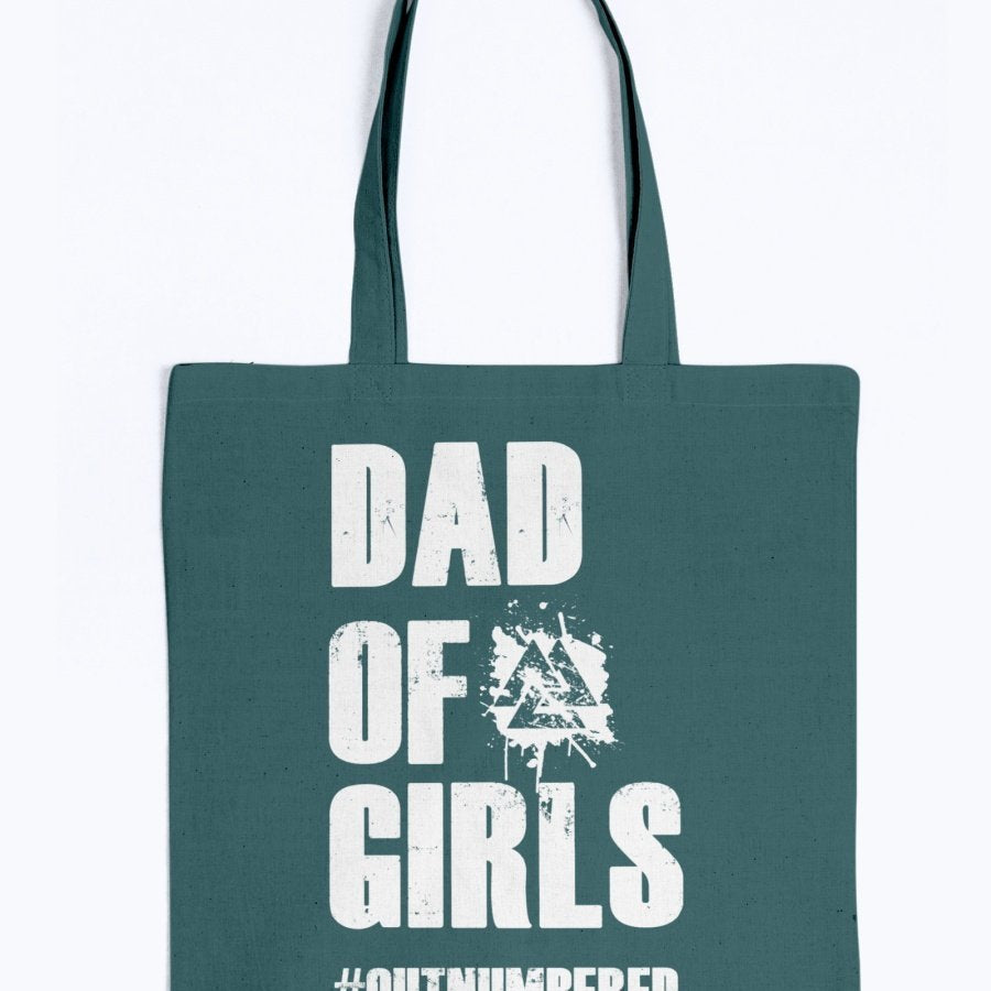 Dad of Girls Tote - White Text