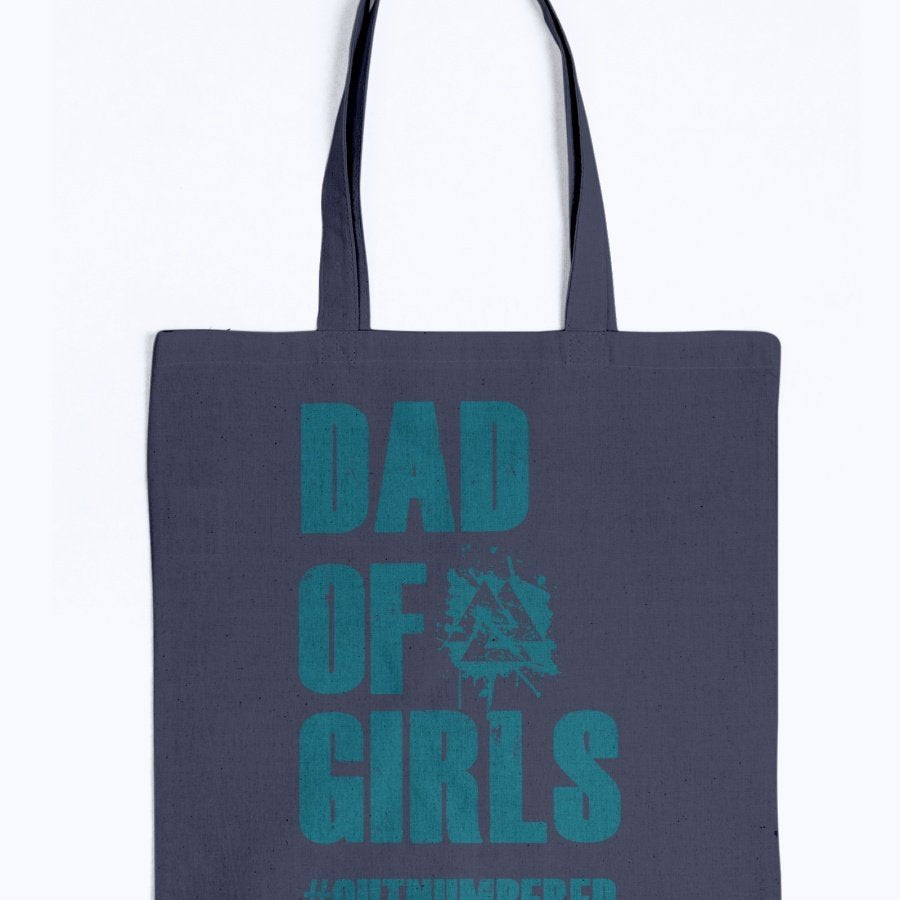 Dad of Girls Tote - Blue Text