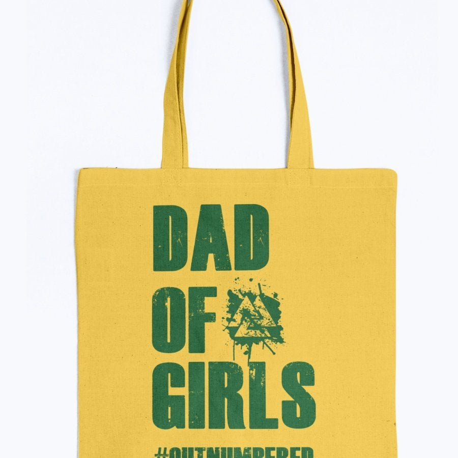 Dad of Girls Tote - Green Text