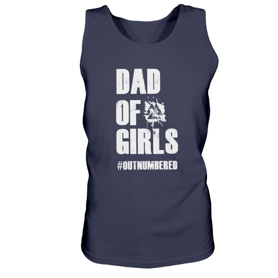 Dad of Girls Ultra Cotton Tank - White Text