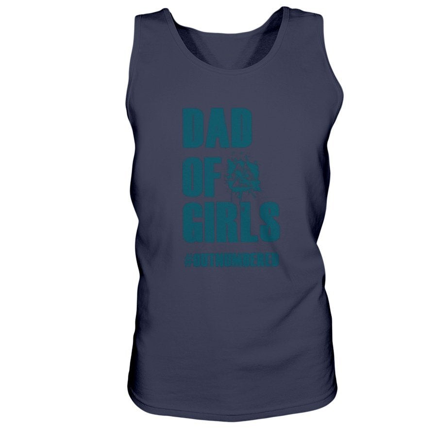Dad of Girls Ultra Cotton Tank - Blue Text