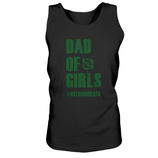 Dad of Girls Ultra Cotton Tank - Green Text