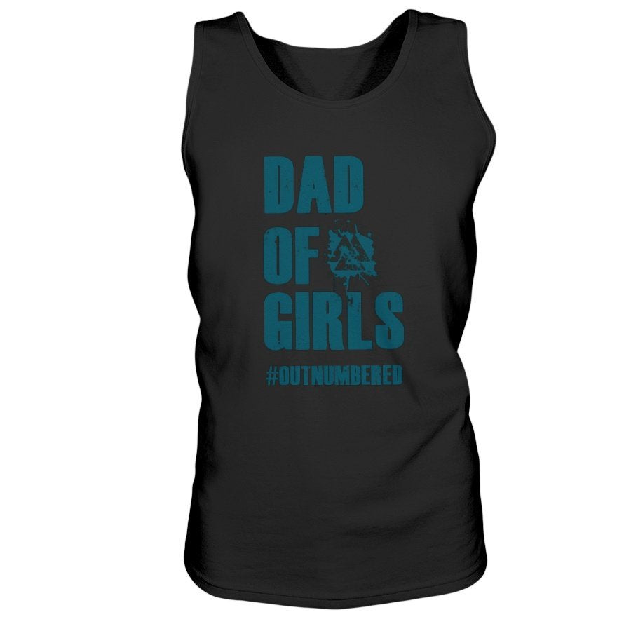 Dad of Girls Ultra Cotton Tank - Blue Text