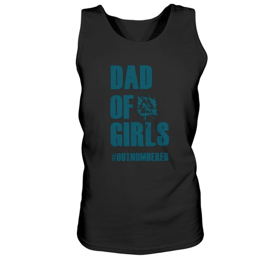 Dad of Girls Ultra Cotton Tank - Blue Text