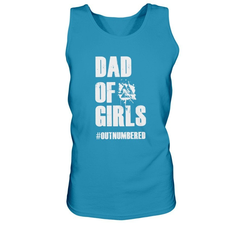 Dad of Girls Ultra Cotton Tank - White Text